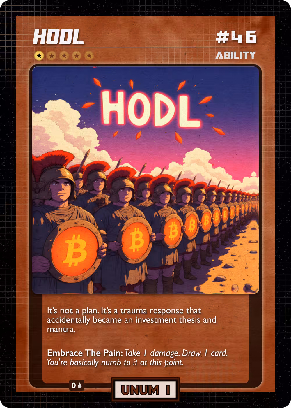 Alternative-art Season 1 HODL card