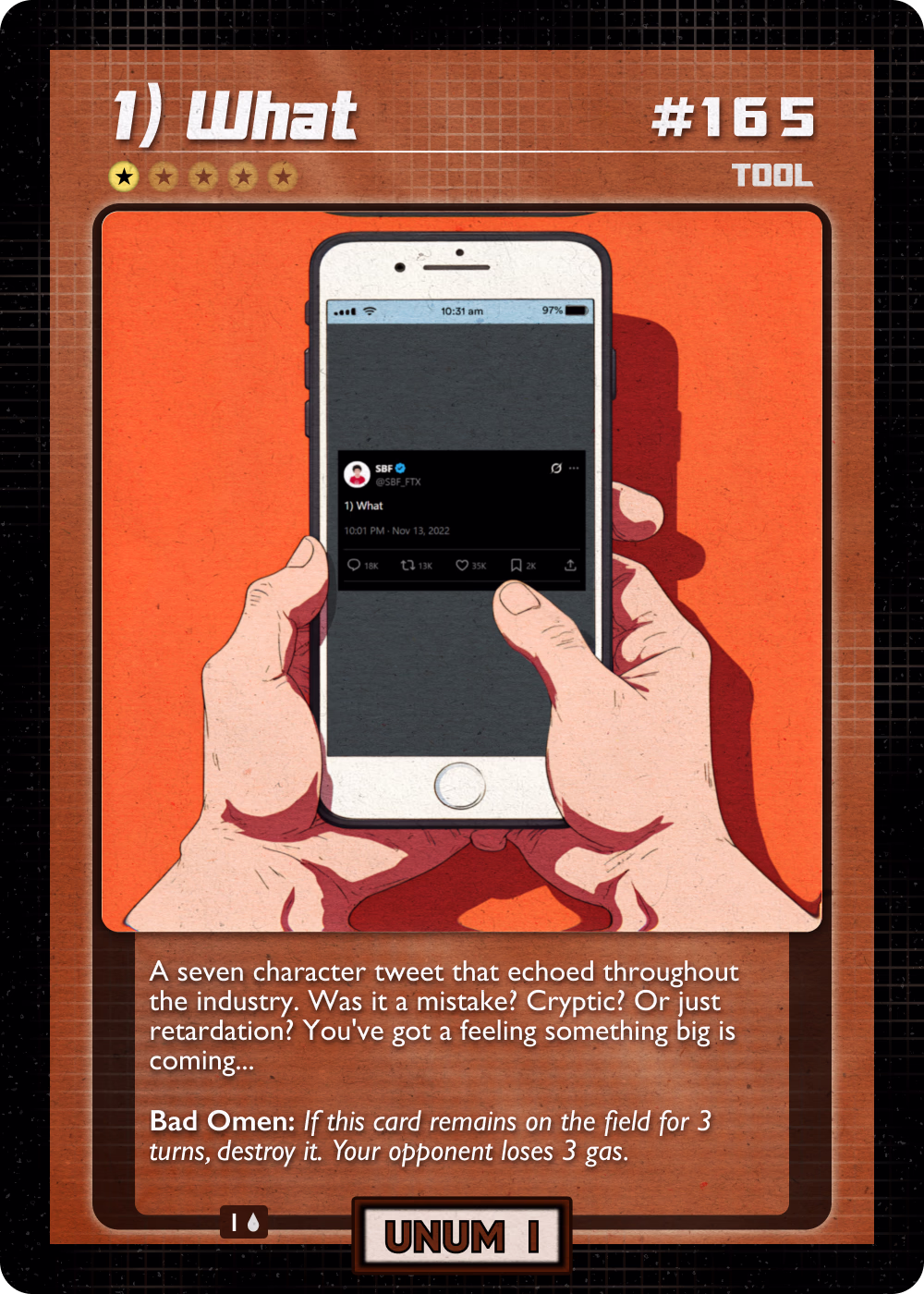 1) What, Season 1 card #165